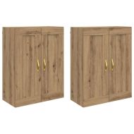 Стенно монтиран шкаф 2 pcs Дъб 69,5 x 34 x 90 см