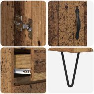 Висок шкаф Старо дърво 69,5 x 34 x 90 см Инженерно дърво