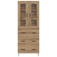 Висок шкаф с чекмедже Дъб 69,5 x 34 x 90 см Инженерно дърво