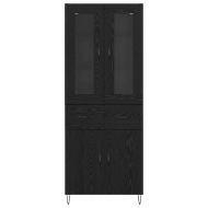 Висок шкаф Черния дъб 69,5 x 34 x 90 см Инженерно дърво