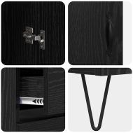 Висок шкаф Черния дъб 69,5 x 34 x 90 см Инженерно дърво