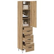 Висок шкаф с чекмедже Дъб 34,5 x 34 x 90 см Инженерно дърво