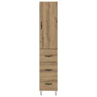 Висок шкаф с чекмедже Дъб 34,5 x 34 x 90 см Инженерно дърво