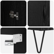 Висок шкаф Черния дъб 34,5 x 34 x 90 см Инженерно дърво