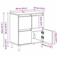 Скейдбордове 3 pcs Старо дърво 60 x 35 x 70 cm Инженерно дърво