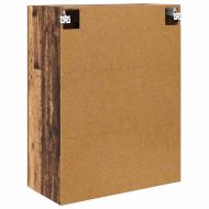 Стенно монтиран шкаф 2 pcs Старо дърво 69,5 x 34 x 90 см