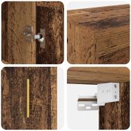 Стенно монтиран шкаф 2 pcs Старо дърво 69,5 x 34 x 90 см