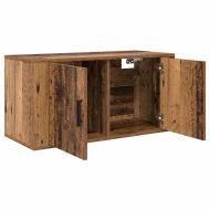 Комплект стенен ТВ шкаф 3 pcs Старо дърво 80 х 34,5 х 40 см