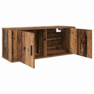 Комплект стенен ТВ шкаф 3 pcs Старо дърво 100 x 34,5 x 40 см
