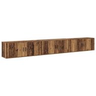 Комплект стенен ТВ шкаф 3 pcs Старо дърво 100 x 34,5 x 40 см