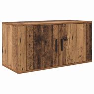Комплект стенен ТВ шкаф 2 pcs Старо дърво 80 х 34,5 х 40 см