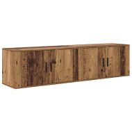 Комплект стенен ТВ шкаф 2 pcs Старо дърво 80 х 34,5 х 40 см