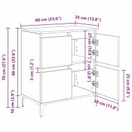Скейдбордове 3 pcs Черния дъб 60 x 35 x 70 cm Инженерно дърво