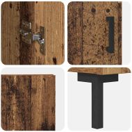 Висок шкаф Старо дърво 34,5 x 34 x 180 см Инженерно дърво