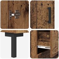 Висок шкаф Старо дърво 69,5 x 34 x 180 см Инженерно дърво