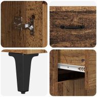 Висок шкаф Старо дърво 69,5 x 34 x 180 см Инженерно дърво