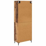 Висок шкаф с чекмедже 2 pcs Старо дърво Инженерно дърво