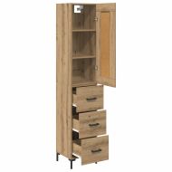 Висок шкаф с чекмедже Дъб 34,5 x 34 x 180 см Инженерно дърво