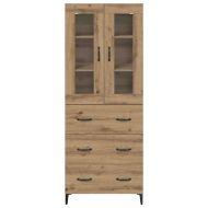 Висок шкаф с чекмедже Дъб 69,5 x 34 x 180 см Инженерно дърво