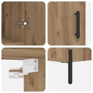 Висок шкаф Дъб 69,5 x 34 x 180 см Инженерно дърво