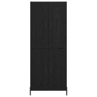Висок шкаф 2 pcs Черния дъб Инженерно дърво