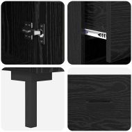 Висок шкаф Черния дъб 34,5 x 34 x 180 см Инженерно дърво