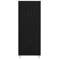 Висок шкаф Черния дъб 69,5 x 34 x 180 см Инженерно дърво