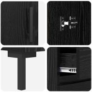 Висок шкаф Черния дъб 69,5 x 34 x 180 см Инженерно дърво