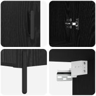 Висок шкаф Черния дъб 69,5 x 34 x 180 см Инженерно дърво