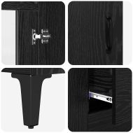 Висок шкаф Черния дъб 69,5 x 34 x 180 см Инженерно дърво