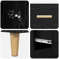 Висок шкаф Черния дъб 69,5 x 34 x 180 см Инженерно дърво