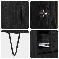 Висок шкаф Черния дъб 69,5 x 34 x 180 см Инженерно дърво