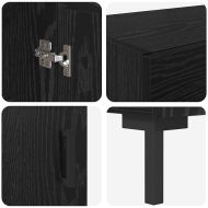 Висок шкаф 2 pcs Черния дъб Инженерно дърво