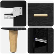 Висок шкаф Черния дъб 69,5 x 32,5 x 180 см Инженерно дърво