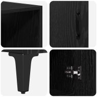 Висок шкаф Черния дъб 69,5 x 34 x 180 см Инженерно дърво