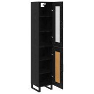 Висок шкаф Черния дъб 34,5 x 34 x 180 см Инженерно дърво