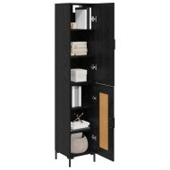 Висок шкаф Черния дъб 34,5 x 34 x 180 см Инженерно дърво