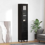Висок шкаф Черния дъб 34,5 x 34 x 180 см Инженерно дърво