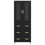 Висок шкаф с чекмедже Черния дъб 69,5 x 34 x 180 см