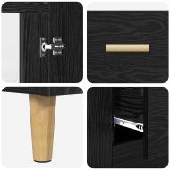 Висок шкаф с чекмедже Черния дъб 69,5 x 34 x 180 см