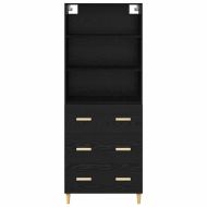 Висок шкаф Черния дъб 69,5 x 32,5 x 180 см Инженерно дърво