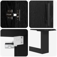 Висок шкаф 2 pcs Черния дъб 69,5 x 34 x 180 см