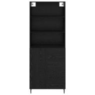 Висок шкаф с чекмедже Черния дъб 69,5 x 34 x 180 см