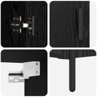 Висок шкаф Черен дъб 69,5 x 34 x 180 см Инженерно дърво