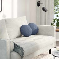 Възглавници за седалки 2 pcs Синьо Ø 30 cm Кордюрова тъкан