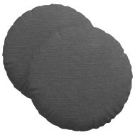 Възглавници за седалки 2 pcs Тъмен сив Ø 40 cm Кордюрова тъкан
