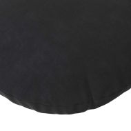 Възглавници за седалки 2 pcs Черно Ø 80 x 29 см Кадифе