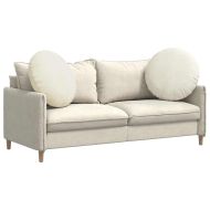 Възглавници за седалки 2 pcs Крем Ø 80 x 29 см Кадифе