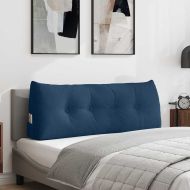 Възглавница за гръб Синьо 120 x 24 x 50 см текстил