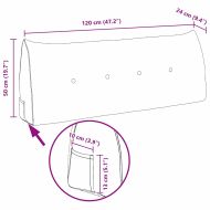 Възглавница за гръб Синьо 120 x 24 x 50 см текстил